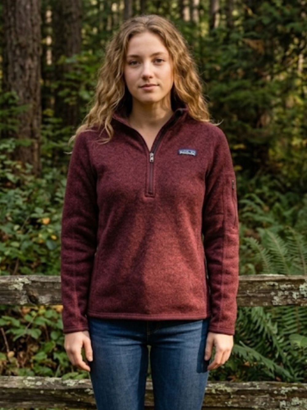 Patagonia Better Sweater 1/4 Zip Fleece Burgundy Maroon - Size S